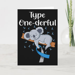 Typ Underbar Koala Diabetes Band T1d Diabetes Kort