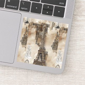 Typeography Paris Klistermärken