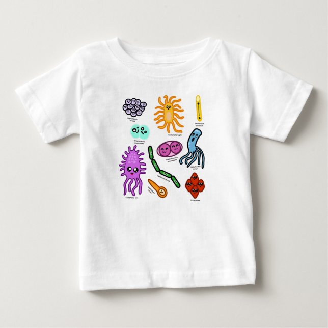 Typer av bakterier t shirt (Framsida)