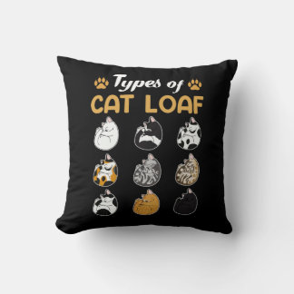 Typer av Cat Loaf Cute Kitten Meme Cat Bread Älska Kudde