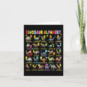 Typer av dinosaurier Alphabet A-z Abc Dino Boys Ki Kort