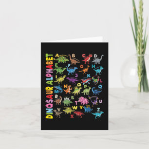 Typer av dinosaurier Alphabet A-z ABC Dino-identif Kort