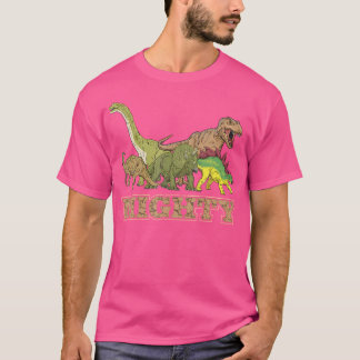 Typer av dinosaurier t Shirt Mighty t Rex Tricerat