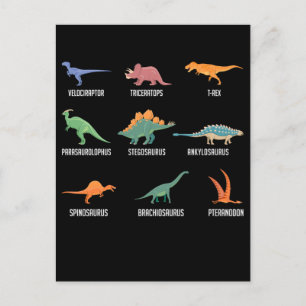 Typer av Dinosaurs Spinosaurus Trex Vykort