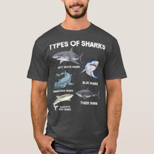 Typer av hajar t shirt