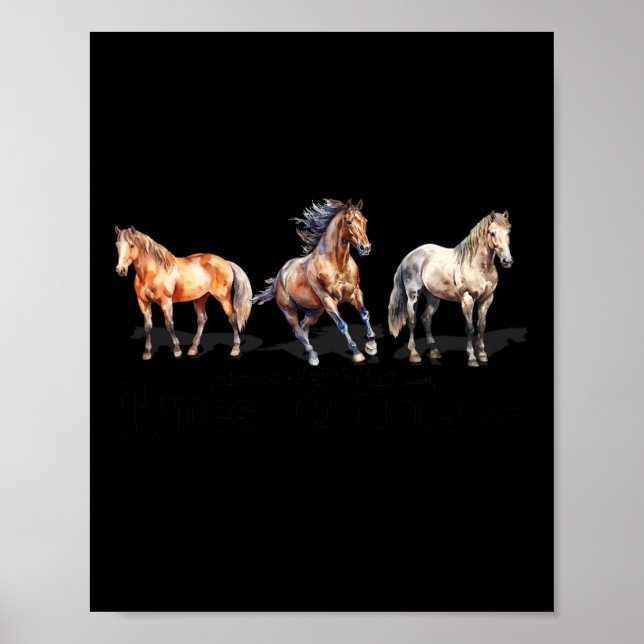 Typer av hästar Hästavel Ridning  Poster (Framsidan)