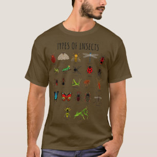 Typer av Insekter identitetsvetenskap för Kryp T Shirt