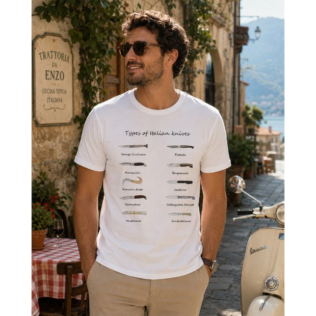 Typer av italienska knivar T-Shirt (Skapare uppladdad)