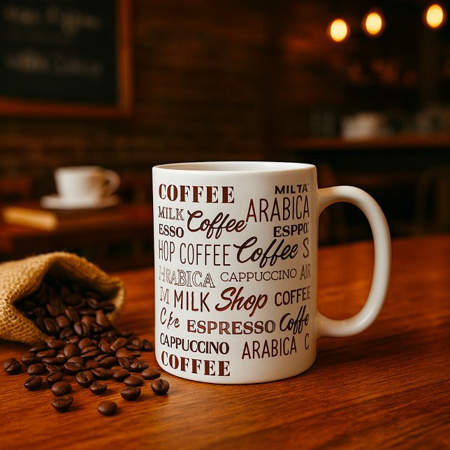 Typer av kaffedrycker kaffemugg (Skapare uppladdad)