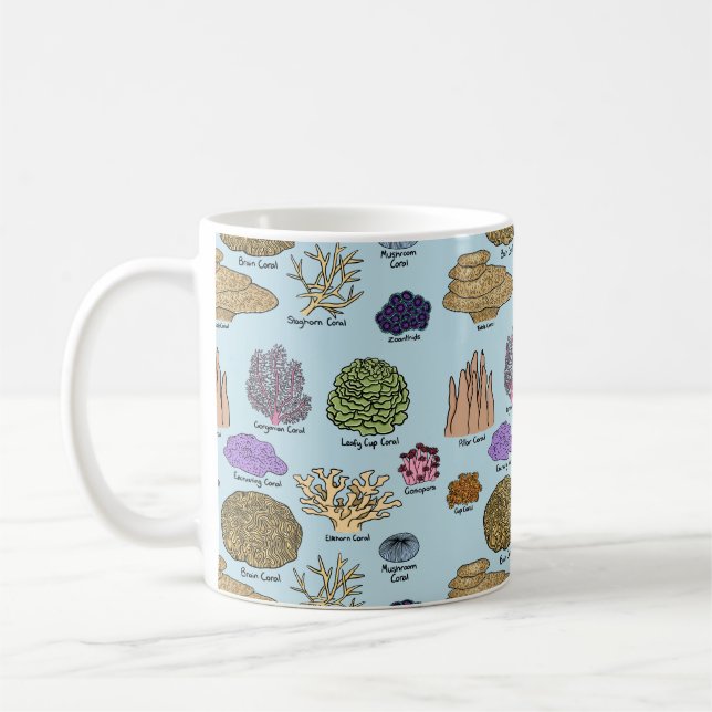 Typer av korall kaffemugg (Vänster)