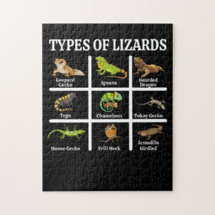 Typer av Lizards Lizard Reptiles Pussel