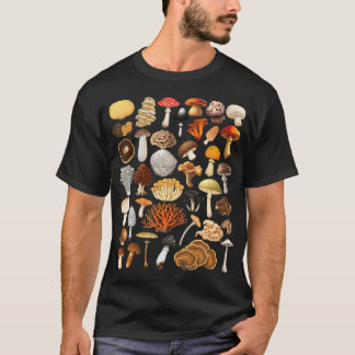 Typer av svamp mykologi svampar foder svamp t shirt