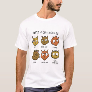Types of Coffee Drinkers Cute Cat T-Shirt
