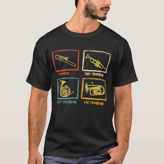 Types of Trombone Player - Trombonist T Shirt (Framsida)