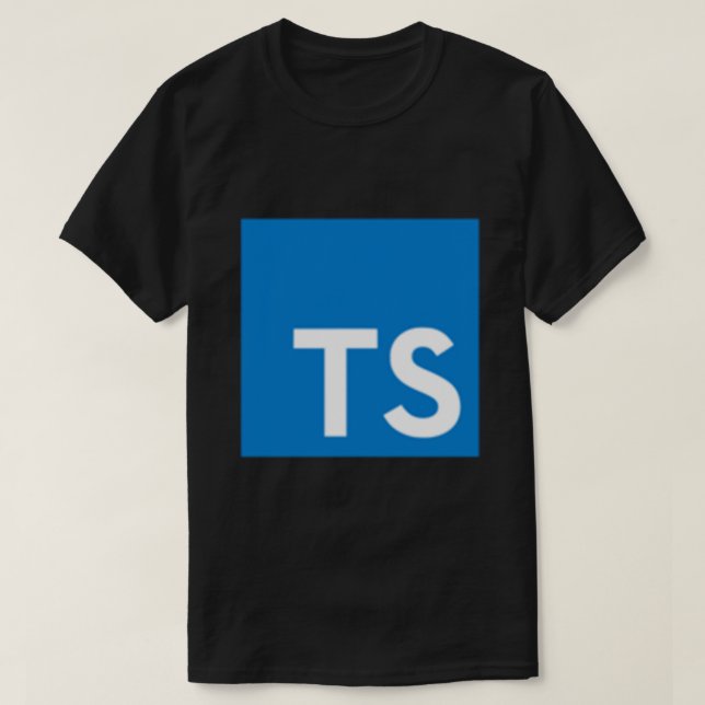 TypeScript Logo (White) Classic T-Shirt (Design framsida)
