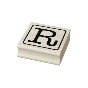 Typewriter Brev R Rubber Frimärke Stämpel