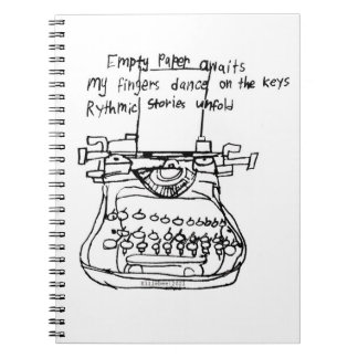 Typewriter haiku anteckningsbok