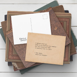Typewriter Jane Austen Reading Quote Vykort