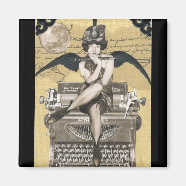 Typewriter Muse Magnet (Framsidan)