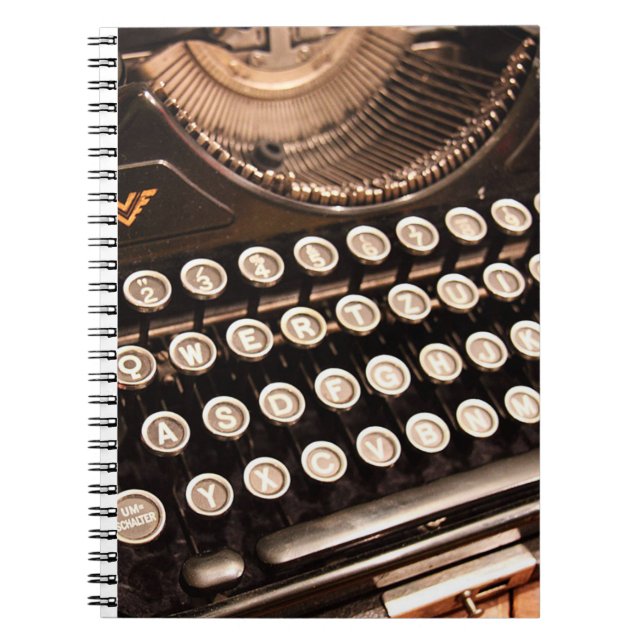 Typewriter nycklar anteckningsbok (Framsidan)