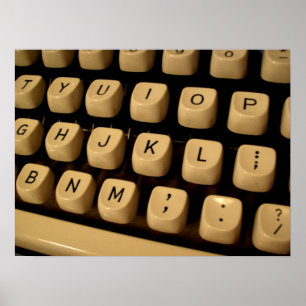 Typewriter Nycklar Poster