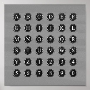 Typewriter Nycklar Poster