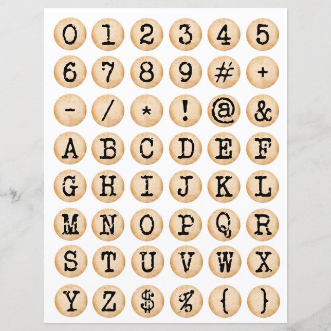 Typewriter ornamental old letters collage (Framsida)