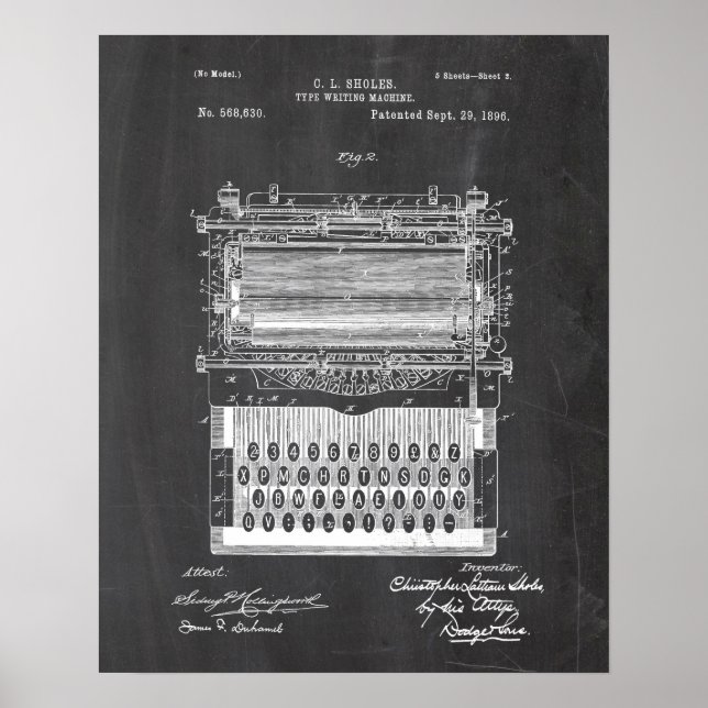 Typewriter-patent Poster (Framsidan)