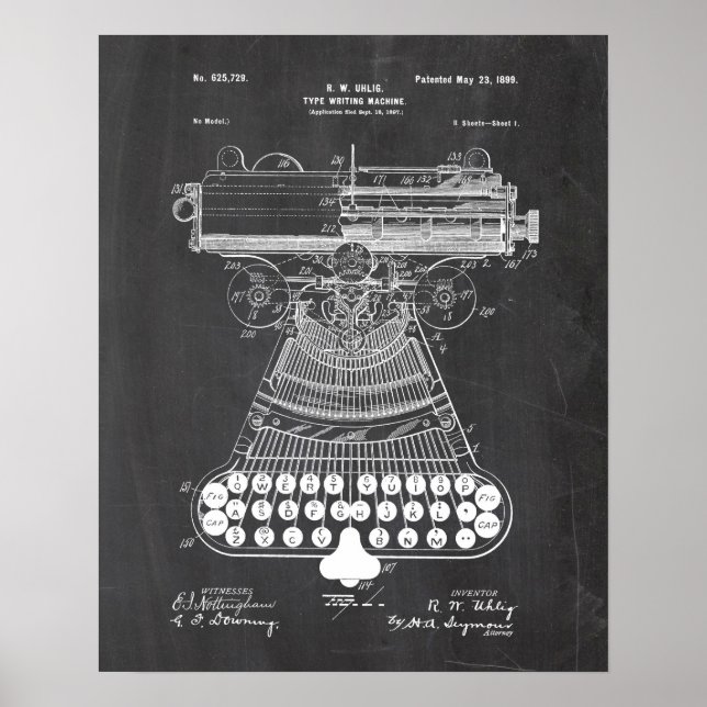 Typewriter-patent Poster (Framsidan)