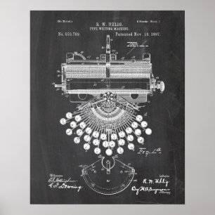 Typewriter-patent Poster