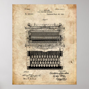 Typewriter-patent Poster
