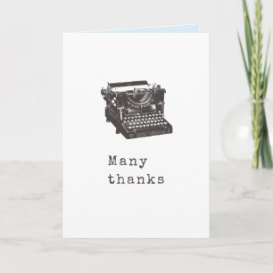 Typewriter Personlig Hälsning Kort