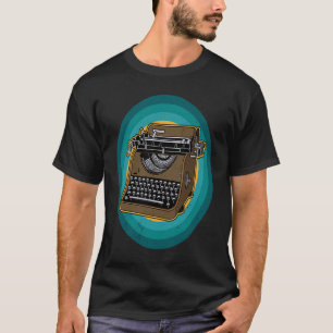 Typewriter Retro-journalister bok klassisk profess T Shirt
