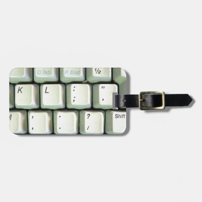 Typewriter Tangentbord Bagagebricka (Horisontell Framsida)