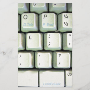 Typewriter Tangentbord Brevpapper