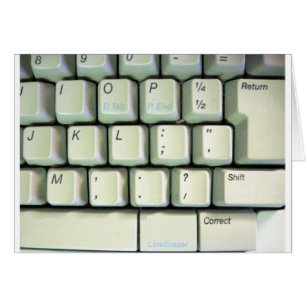 Typewriter Tangentbord Hälsningskort
