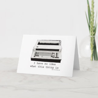 Typewriter, va? kort