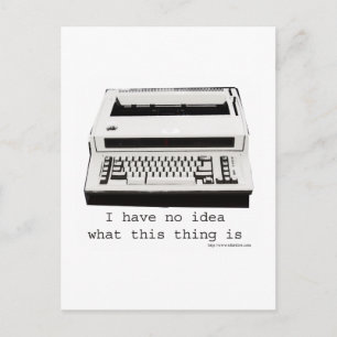 Typewriter, va? vykort