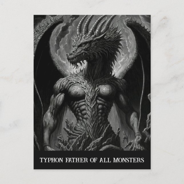 Typhon - Far i alla monster Vykort (Framsida)