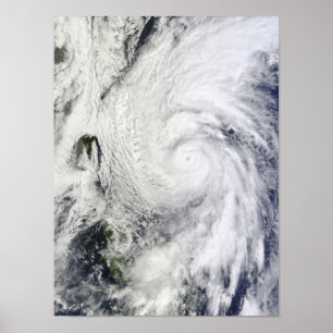 Typhoon Chaba i det filippinska havet Poster