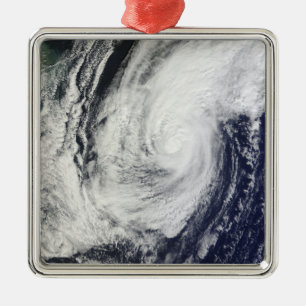 Typhoon Chaba över de Ryukyu öarna, Japan Julgransprydnad Metall