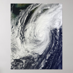 Typhoon Chaba över Ryukyu-öarna, Japan Poster