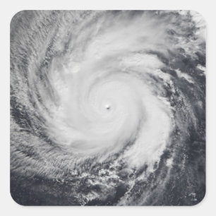 Typhoon Faxai i det westerna Stilla havet Fyrkantigt Klistermärke