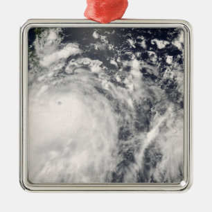 Typhoon Fengshen över Filippinerna Julgransprydnad Metall