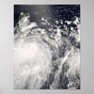 Typhoon Fengshen över Filippinerna Poster