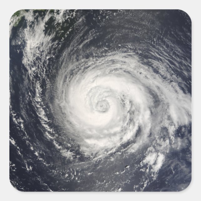 Typhoon Fitow Fyrkantigt Klistermärke (Framsida)