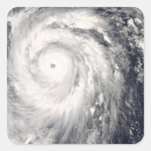 Typhoon Jangmi av Taiwan och Filippinerna Fyrkantigt Klistermärke