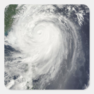 Typhoon Jangmi Fyrkantigt Klistermärke