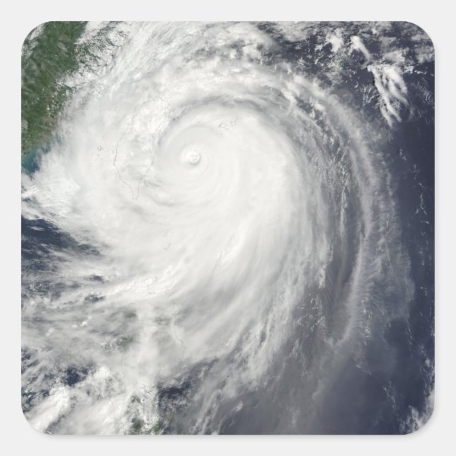 Typhoon Jangmi Fyrkantigt Klistermärke (Framsida)