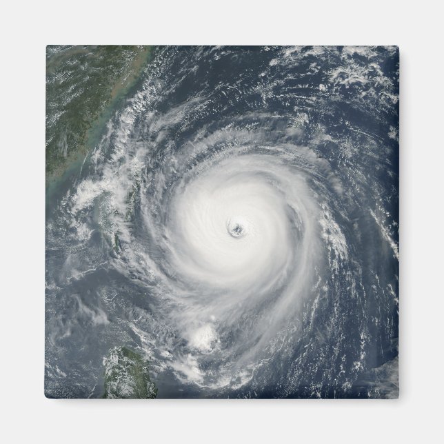 Typhoon Longwang närmar sig Taiwan Magnet (Framsidan)